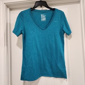 Nike Women's Teal V-Neck Top
